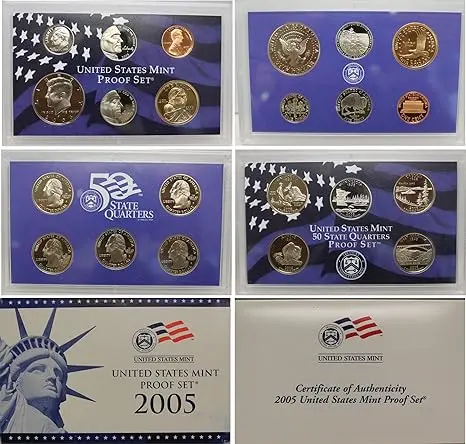 2005 United States Mint Kennedy & State Quarters Set