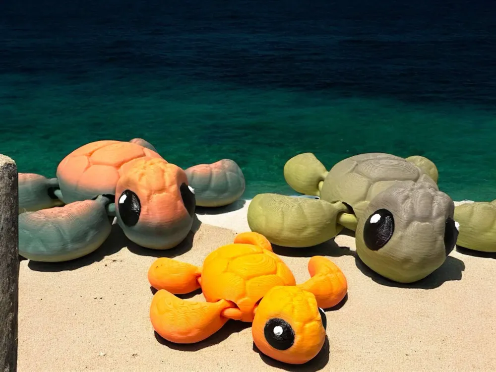 Articulated Fidget Turtle (14) (Rose/ Gold)