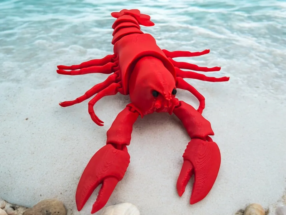 Articulated Lobster 11 in long 7 in wide (White)