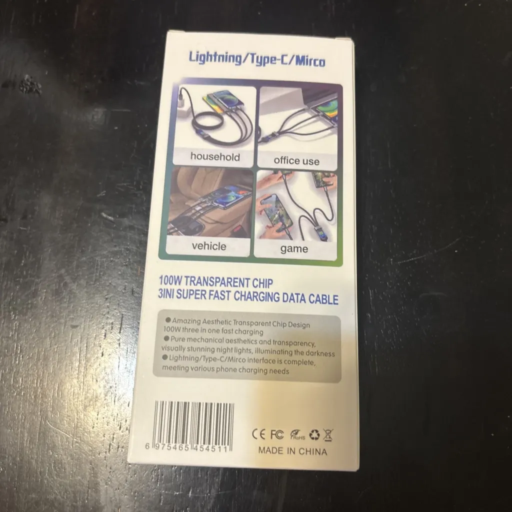 100W Super Fast Charging 3 IN 1