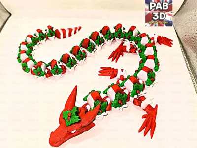 Articulated Christmas Dragon (Medium)
